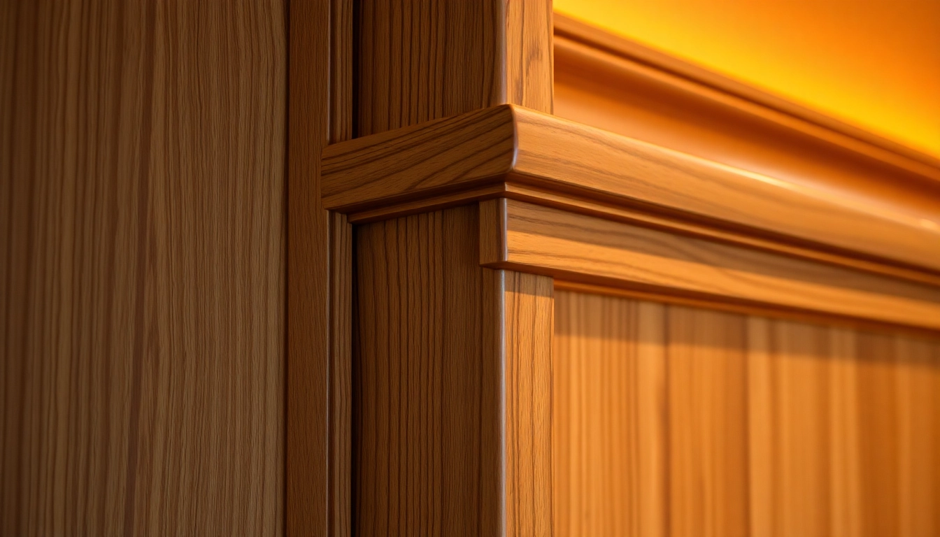 High-quality finish trim installed in a modern home, showcasing precise detailing and smooth surface for aesthetic appeal.