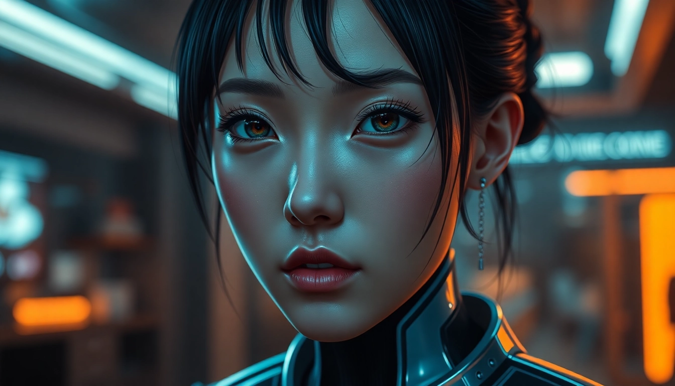 AI Porn Generator: hyperrealistic NSFW AI character portrait with cinematic lighting.