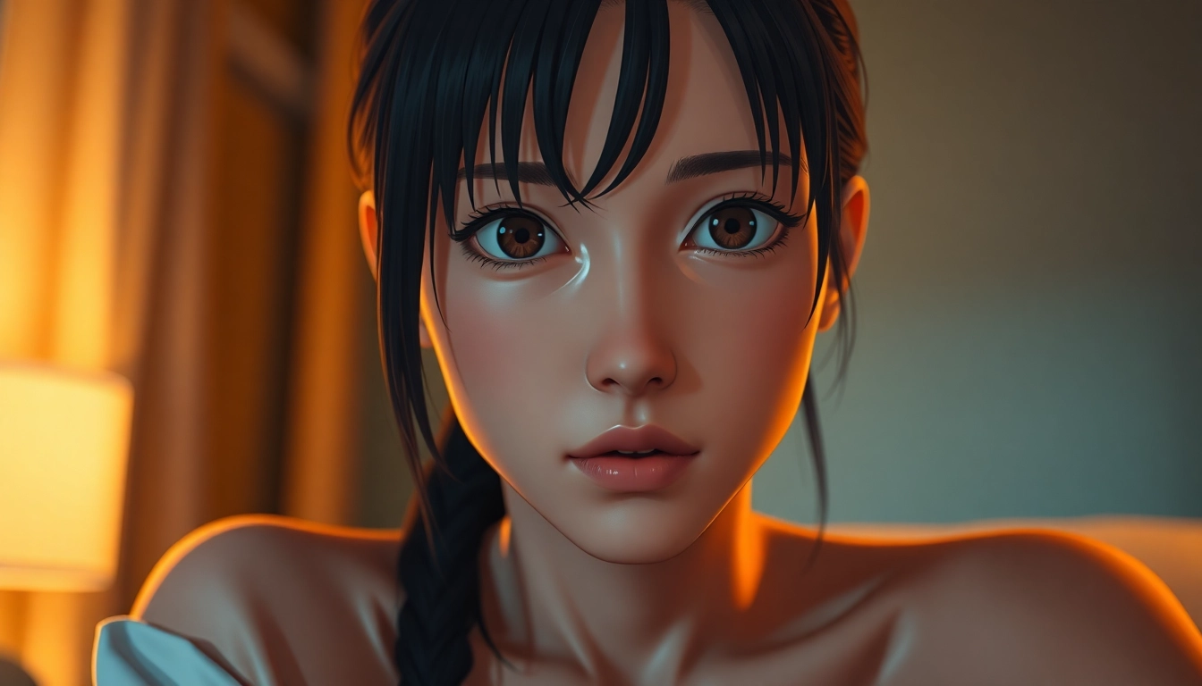 High-quality NSFW AI generated scene with realistic anime character in a sensual pose, detailed textures, and subtle lighting.