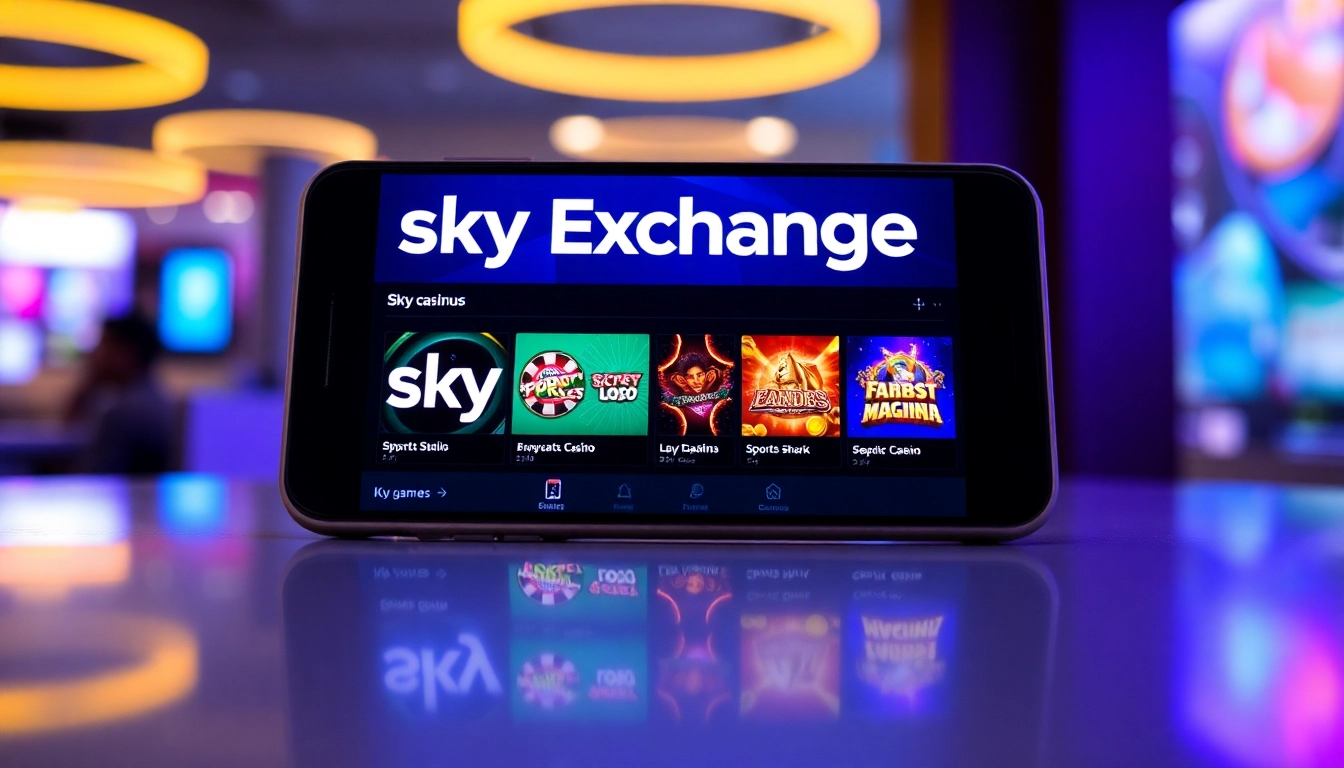 Experience seamless betting with the Sky Exchange App on your mobile device, featuring live sports and casino games.