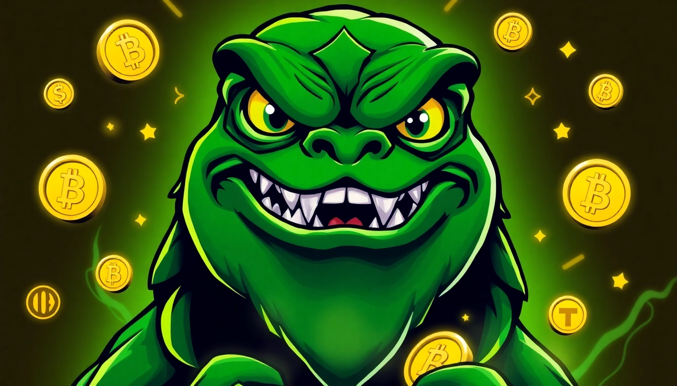 Visual illustrating Angry Pepe Fork Token Supply with bold Pepe character, tokens, and