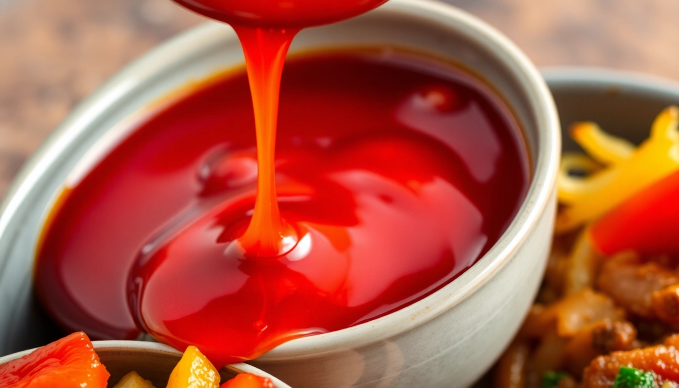 Schezwan Sauce being poured over spicy stir-fry to showcase flavor and texture for food branding